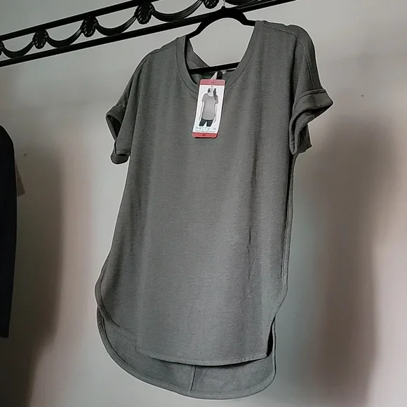 Matty M size M french TERRY ROLL CUff TEE Ligh heather oliva ITEM#1514670 - Picture 3 of 12